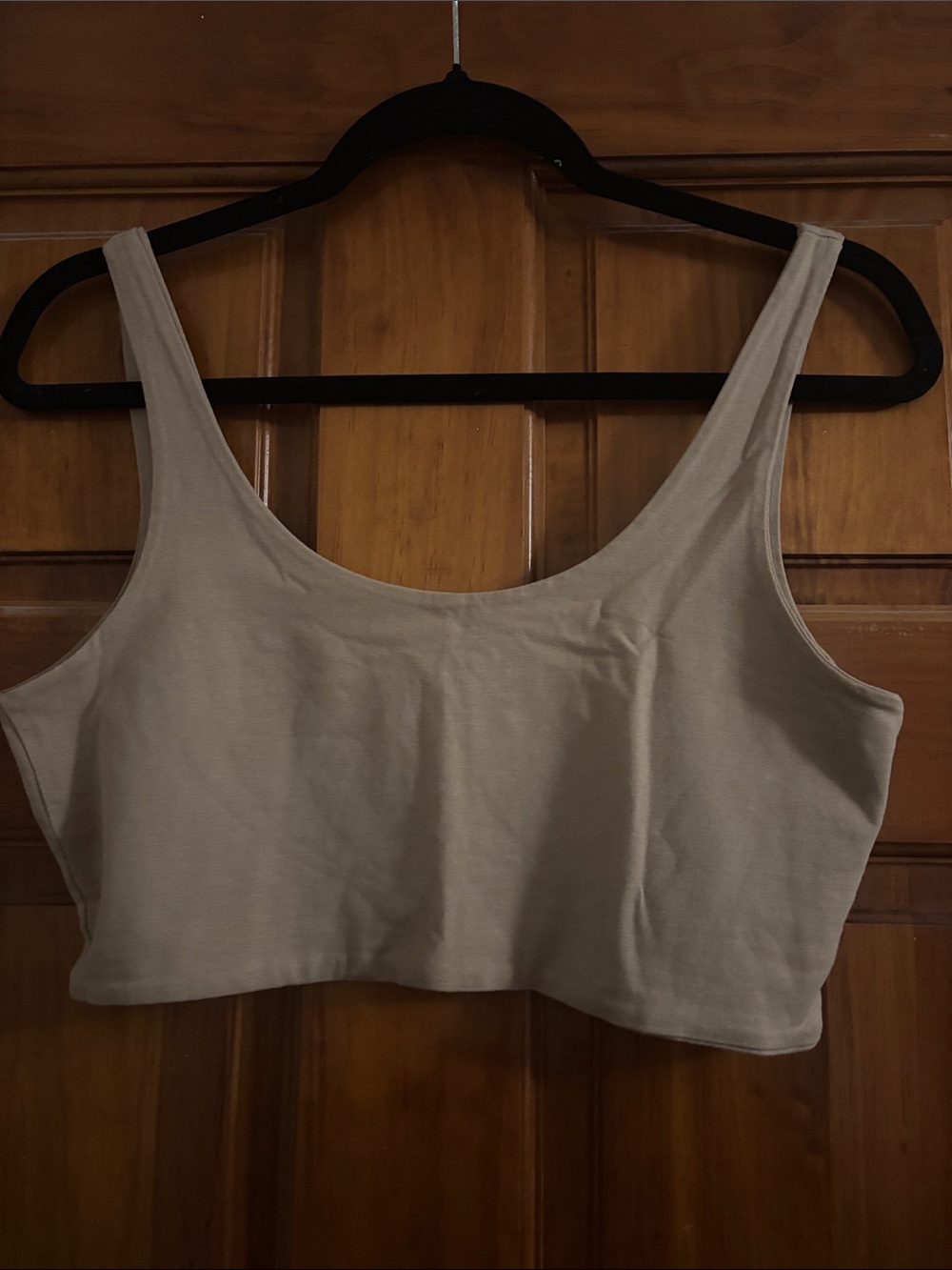 Cotton On Beige Scoop Neck Crop Tank